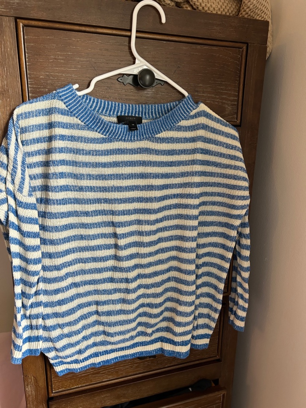 JCrew Striped Blue and White Knit Sweater - Women XS
